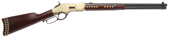 Cimarron CA228G19 1866 Pawnee Carbine 45 Colt 10+1 19" Blued Steel Barrel, Brass Receiver, Fixed Wood Stock 171644
