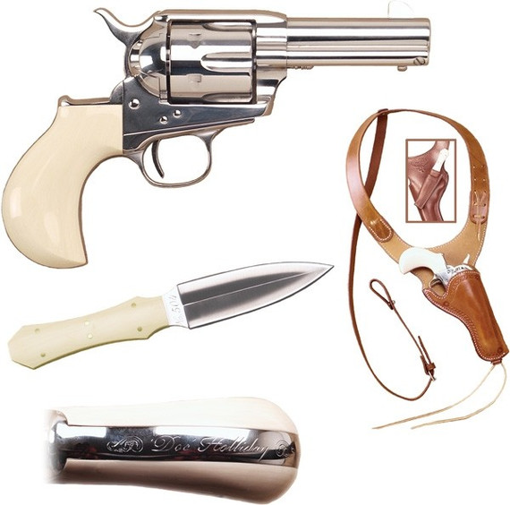 CIMARRON DOC HOLLIDAY COMBO45LC FS 3.5" NICKEL TRU-IVORY GCA346DOC