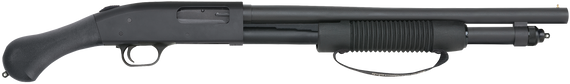 Mossberg 50639 590 Shockwave 12 Gauge 6+1 3" 18.50" Barrel, Blued Metal Finish, Drilled & Tapped Receiver, Dual Extractors, Corncob Forend w/Strap, Raptor Birdshead Grip Stock 109193