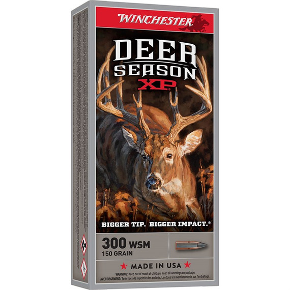 WINCHESTER DEER SEASON XP 300 WSM 150GR EXTREME POINT 20/BX 250008374