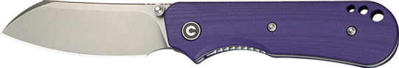 CIVIVI KNIFE CRABBY 2.7" G-10PURPLE STONEWASH LINER LOCK C240552