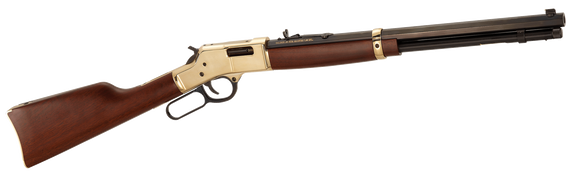 Henry H006M327 Big Boy Classic Full Size 327 Federal Mag 10+1 20" Blued Octagon Barrel, Polished Brass Receiver, American Walnut Stock Right Hand 24349