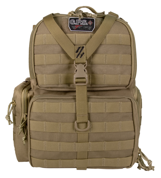 GPS Bags T1612BPT Tactical Range Backpack Tan 1000D Nylon Teflon Coating 3 Handguns 89533