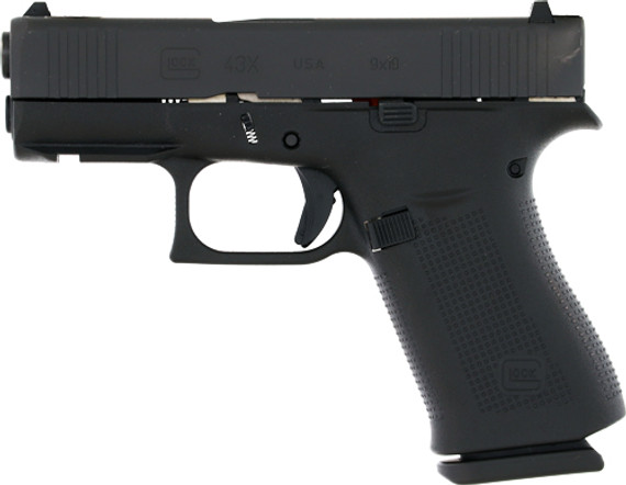 GLOCK 43X 9MM LUGER FS 10-SHW/ FRONT RAIL BLACK GUX4350201FR
