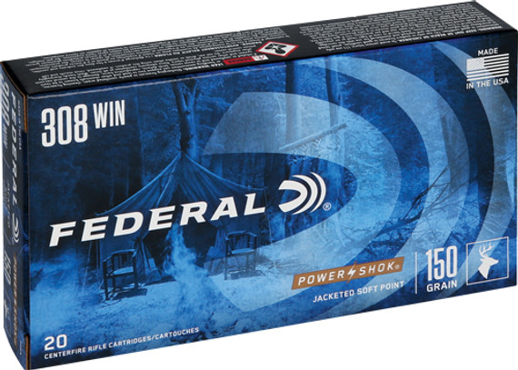 FEDERAL POWER-SHOK 308 WIN150GR SP 20RD 10BX/CS A308A