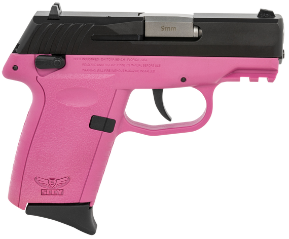 SCCY Industries CPX1CBPKG3 CPX-1 Gen3 9mm Luger 10+1 3.10" Pink Polymer w/ Picatinny Rail Serrated Black Nitride SS Slide Pink Polymer Grip 144513