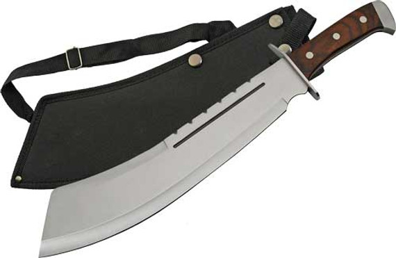 SZCO RITE EDGE 13.5" WOODBULLY MACHETE SS BLADE W/SHTH! 926948WD