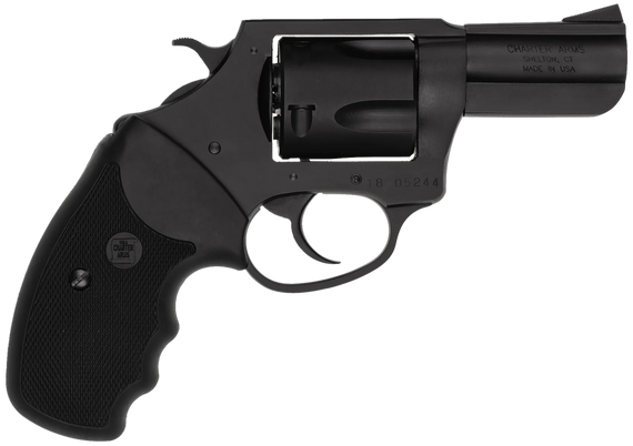Charter Arms 14420 Bulldog  Large Frame 44 S&W Spl 5 Shot 2.50" Black Stainless Steel Barrel, Cylinder & Frame, Black Finger Grooved Rubber Grip, Exposed Hammer 38056