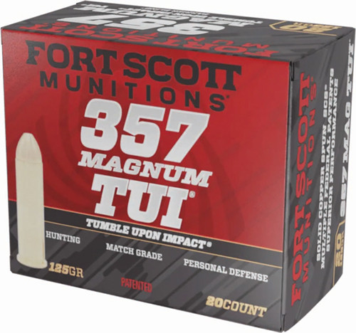 FORT SCOTT 357 MAG 125GR TUISOLID COPPER 20RD 25BX/CS A357MAG125SCV