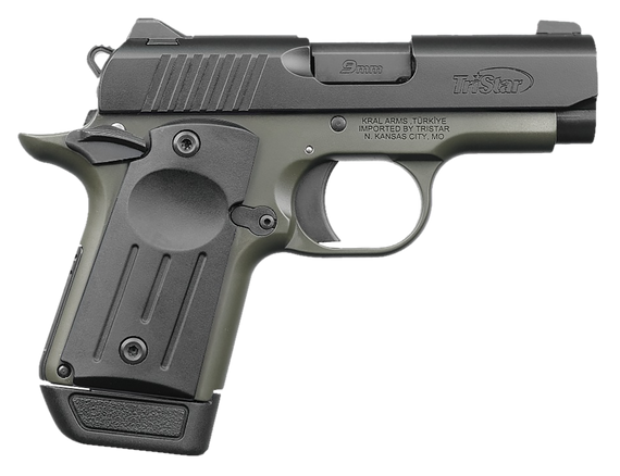 TriStar 85714 Protege X  Sub-Compact Frame 9mm Luger 7+1 3.20" Black Steel Barrel, Black Cerakote Serrated Steel Slide, OD Green Cerakote Frame, Black Polymer Grip 173026
