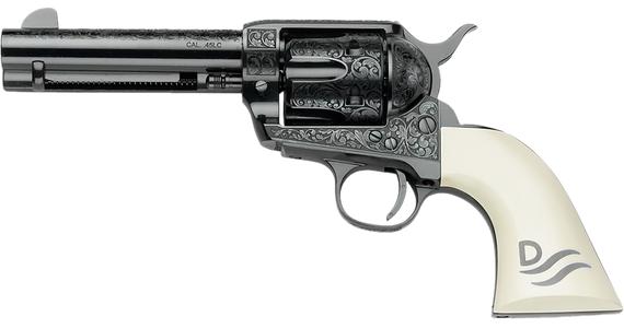 Pietta GW45RR434NMUI Great Western II Red River 45 Colt (Long Colt) 4.75" Ultra Ivory Engraved Grip 180973