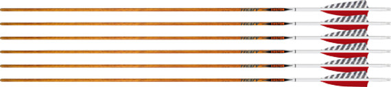 EASTON ARROW 6.5 CARBON LEGACY500 4" FEATHER LEFT HELI. 6PK E029763
