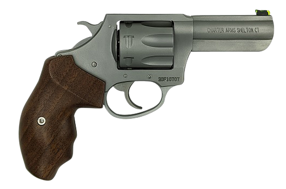 Charter Arms 73230 Professional IV Large 32 H&R Mag, 7 Shot 3" Matte Stainless Steel Barrel & Cylinder, Anodized Aluminum Frame w/Finger Grooved Wood Grip 119790