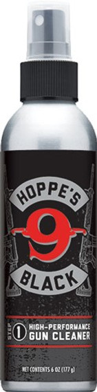 HOPPES BLACK GUN CLEANER 6 OZ.ALUMINIUM PUMP BOTTLE HBC6