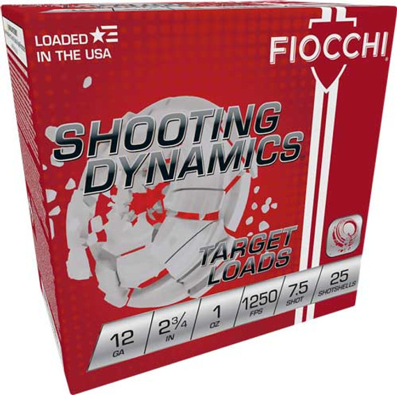 FIOCCHI 12GA 2.75" 1OZ #7.51250FPS 250RD CASE LOT A12SD1X75