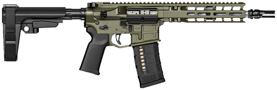 Radian Weapons R0505 Model 1 Pistol 300 Blackout 30+1 9", OD Green Billet Rec/M-Lok Handguard, Smooth Buffer Tube (No Brace), Magpul Grip, Ambi Controls, Dead Air QD Flash Hider, Adj. Trigger 126445