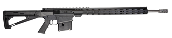 Great Lakes Firearms GL10LA270SSBLK AR-10  270 Win 5+1 24", Black, 20" M-Lok Handguard Fixed Hogue OverMolded Stock, A2 Grip, Muzzle Brake 159866