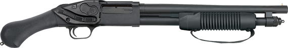Mossberg 50637 590 Shockwave 20 Gauge 3" 14.38" 5+1 Blued Black Fixed Raptor Birdshead Grip Crimson Trace Laser Saddle 120428