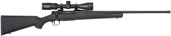 Mossberg 28244 Patriot w/Optic 6.5 PRC 4+1 24" Matte Blued Fluted Threaded Barrel, Matte Blued Drilled & Tapped Receiver, Fixed Black Synthetic Stock, Vortex Crossfire II 3-9x40mm 174382