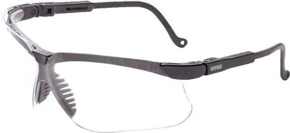 HOWARD LEIGHT GENESIS GLASSESBLACK FRAME/CLEAR LENS R03570