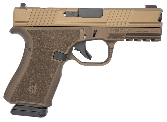 Black Rain Ordnance FL9MMMBBBRNZ   Compact Frame 9mm 15+1 4" Stainless Steel Slide 172475