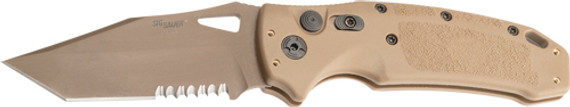 HOGUE K320A M17 3.5" AUTO FLDRTANTO PART SERRATED POLY TAN 36323H