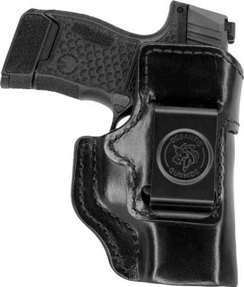 DESANTIS INSIDE HEAT HOLSTR RHIWB LEATHER S/A HELLCAT BLACK 127BA6RZ0