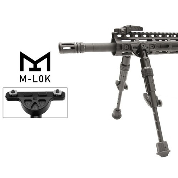 UTG BIPOD RECON FLEX M-LOKMATTE BLK CENTER H 5.7"-8" TLBPDM01