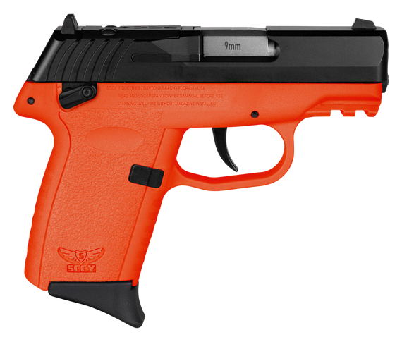 SCCY Industries CPX1CBORRDRG3 CPX-1 Gen3 RDR 9mm Luger 10+1 3.10" Orange Polymer w/Picatinny Rail Serrated Black Nitride SS Slide Orange Polymer Grip 144601
