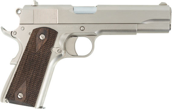 TISAS STAKEOUT 1911 38 SUPER</br>5" BBL 9RD WALNUT GRIP NICKEL G10100562