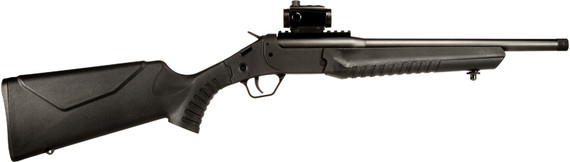 ROSSI SINGLE SHOT 5.56</br>16.5" BLACK SYN W/RED DOT GLWC0556BKRD