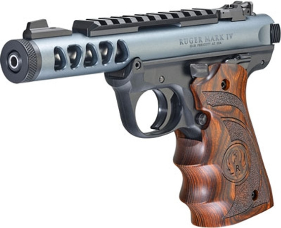 RUGER MARK IV 22/45 LITE 22LR4.4" BULL AS TGT GRIPS GRAY G43921
