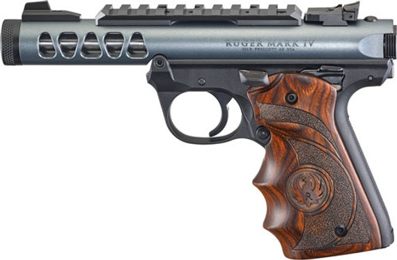 RUGER MARK IV 22/45 LITE 22LR4.4" BULL AS TGT GRIPS GRAY G43921
