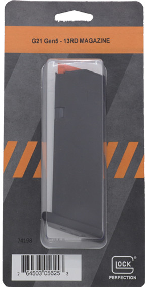 GLOCK OEM MAGAZINE GEN5 G21</br>45ACP 13RD ORANGE FOLLOWER 74198