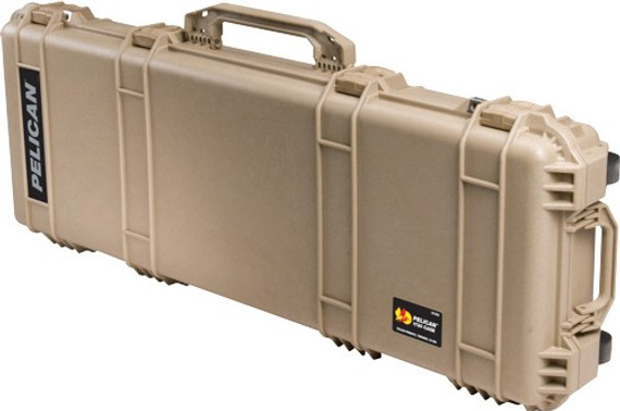 PELICAN 1720 PROTECTOR CASE W/WHEELS 3 PC FOAM 42" GUNS TAN 1720PTAN