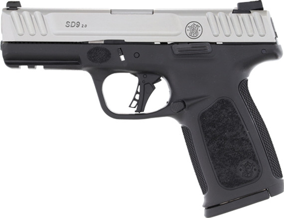 S&W SD9 2.0 9MM 4" FS 10-SHOTSILVER SS SLIDE/BLACK POLY G13935