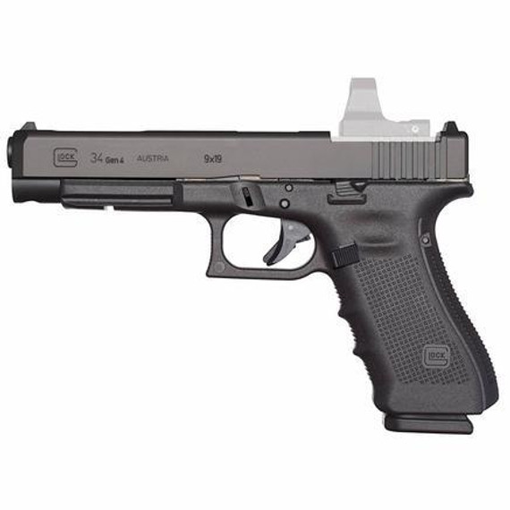 Glock 34 Gen 4 MOS Competition Handgun 9mm Luger 17/rd Magazines (3) 5.3" Barrel Black USA REFURBISHED GLUR34501MOS
