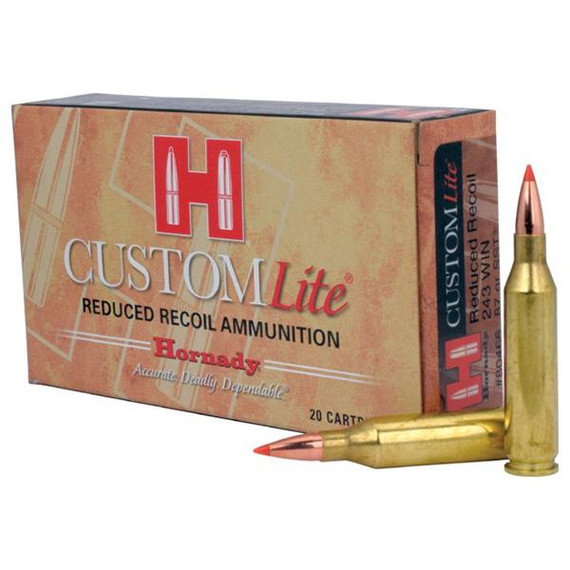 Hornady Custom Lite Rifle Ammunition .243 Win 87 gr SST Custom Lite 20/Box HO80466