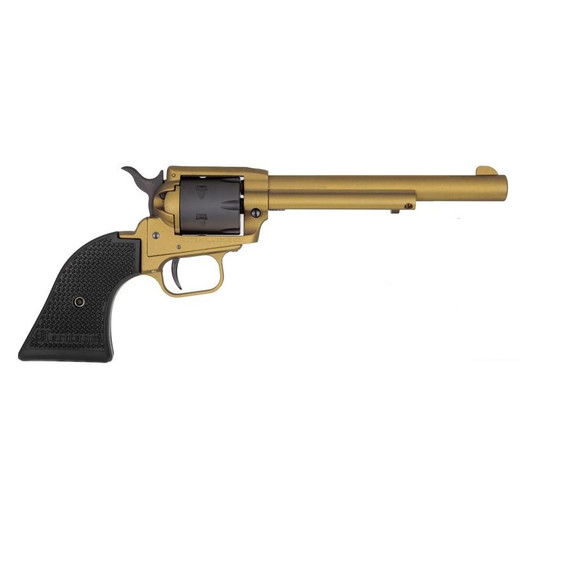 Heritage Rough Rider Gold Cerakote Handgun .22 LR 6rd Capacity 6.5" Barrel Polymer Black HXRR22S6
