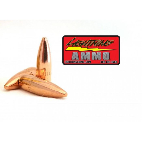 Lightning Ammo Rifle Bullets .22 Cal .224" 55 gr FMJ-BT w/c  500/ct Box LALA1955