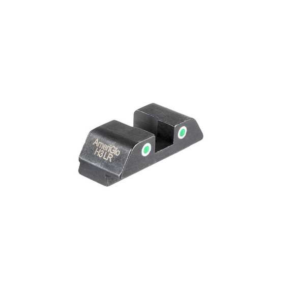 Ameriglo Tritium 2-Dot Rear Handgun Sight for Glock 42/43/43x/48 Green with White Front KQGL8430R