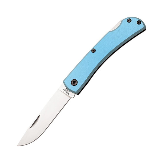 Bear & Son Locking Farmhand Folding Knife 2-3/4" Drop Point Blade Blue with Clip CW137LBL
