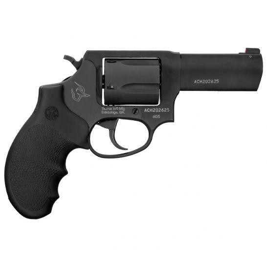 Taurus Defender 605 357 Mag/38 Spl+P Matte Black Oxide 3 in Hogue Rubber Grip Handgun 5rd Magazine TX260531NS