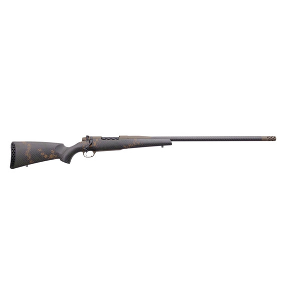 Weatherby Mark V Backcountry 2.0 Carbon 6.5-300 Wby. Mag Rifle 3rd Magazine 26" Barrel Green and Brown XBMCB20N653WR8B