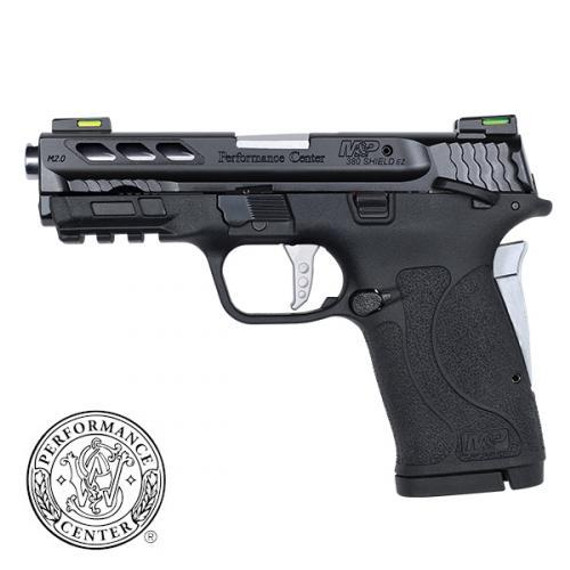 S&W Performance Center M&P 380 SHIELD EZ M2.0 Handgun .380 Auto 8rd Magazine 3.8" Sliver Ported Barrel SW12718