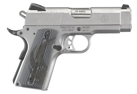 Ruger SR1911 OS 45ACP SS/G10 3.6" FS RUSR1911-SOP