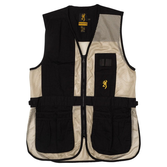 Browning Trapper Creek Mesh Shooting Vest Black and Tan XL QH3050268904