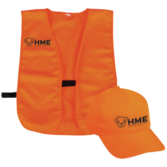 HME HMESFVHOR Safety  Vest/Cap OSFA Orange Polyester 124147