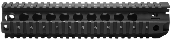 BCM QRF10556BLK QRF Handguard 10" Free-Floating Style Made of Aluminum with Black Anodized Finish & Picatinny Rial for AR-Platform 45062