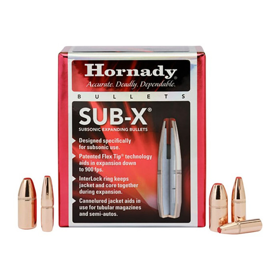 SUB-X .45 CAL (0.452'') 395GR PTFB W/CANNELURE 50/BOX 430102180